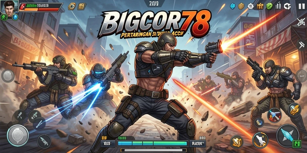 Tangkapan layar gameplay <strong>BIGCOR78</strong> menunjukkan aksi seru dan grafis menawan.