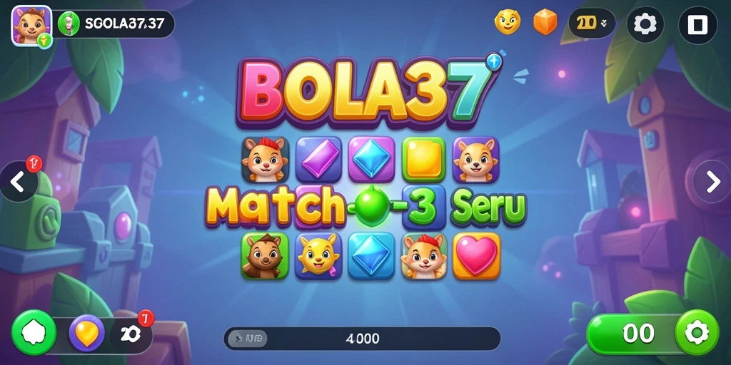 Tampilan gameplay seru dan penuh warna di BOLA37.