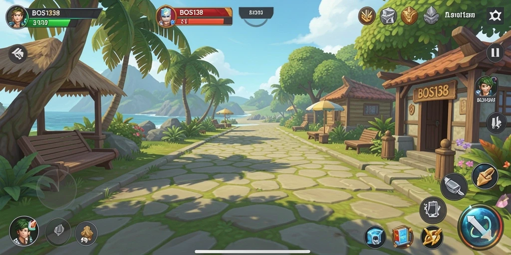 Tampilan gameplay <strong>BOS138</strong> yang menyenangkan dan penuh warna.