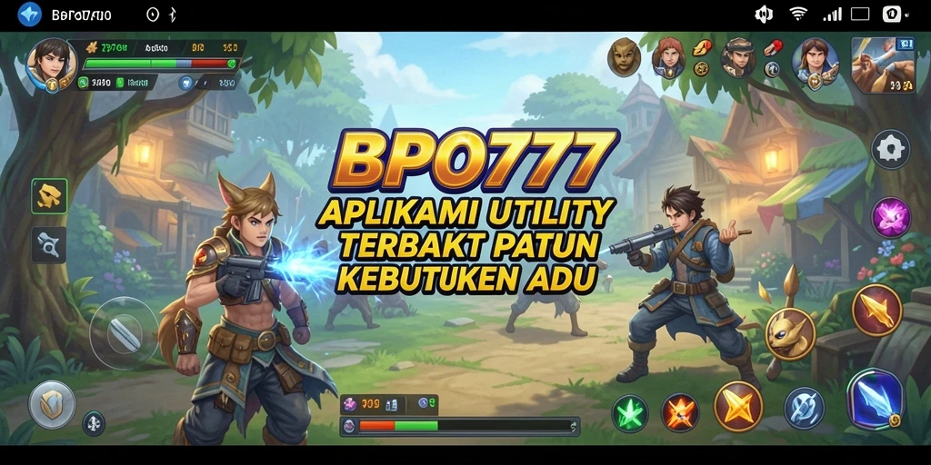 Tampilan utama BPO777 dengan fitur-fitur Utility menarik.