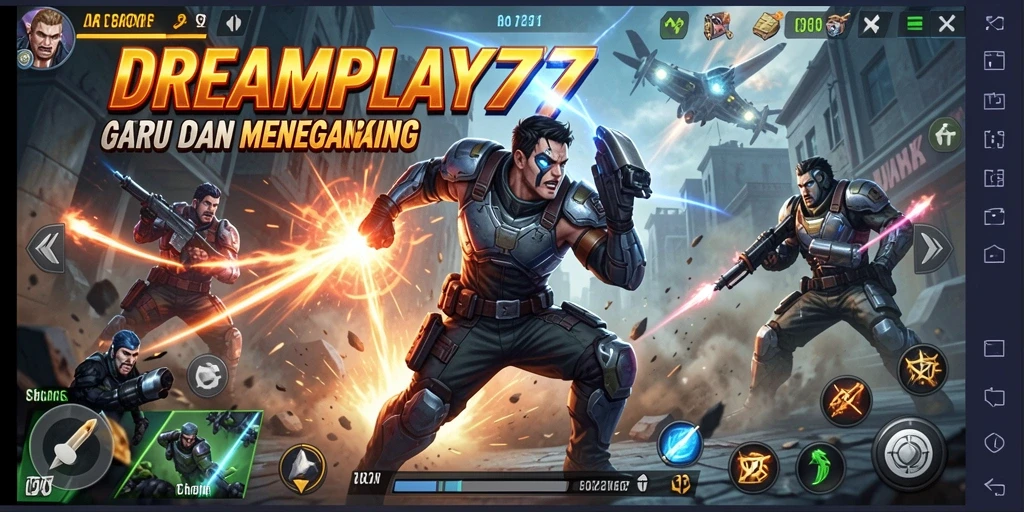 Tampilan aksi mendebarkan di dalam permainan DREAMPLAY77.