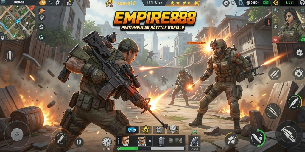 Tampilan gameplay menegangkan dari pertempuran di EMPIRE88.
