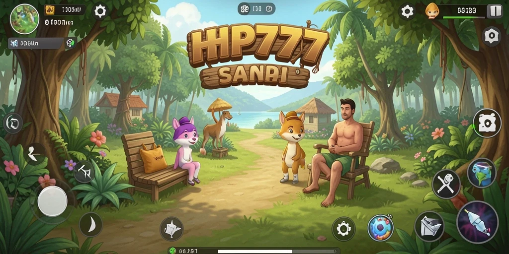 Menampilkan gameplay yang ceria dan penuh warna dari HP777.