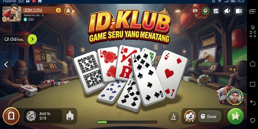 Screenshot IDKLUB menampilkan pemain asyik bermain Domino secara kompetitif.