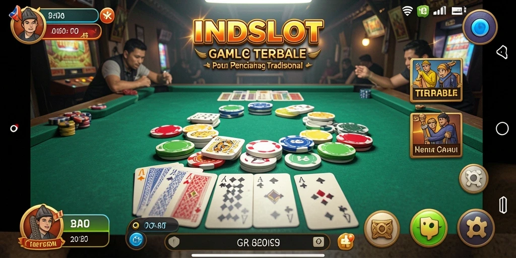 Tampilan menarik dari gameplay Gaple dalam INDSLOT