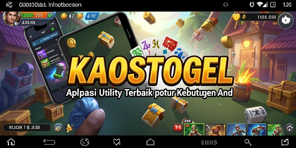 Tampilan aplikasi KAOSTOGEL yang user-friendly dan fitur-fitur utilitasnya.