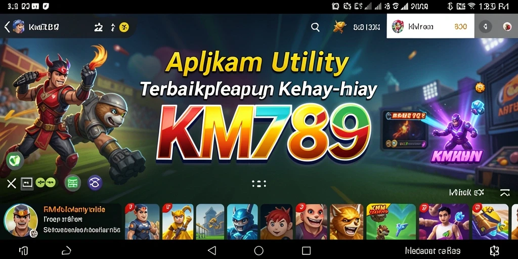 Tampilan antarmuka aplikasi KM789 yang intuitif dan modern.