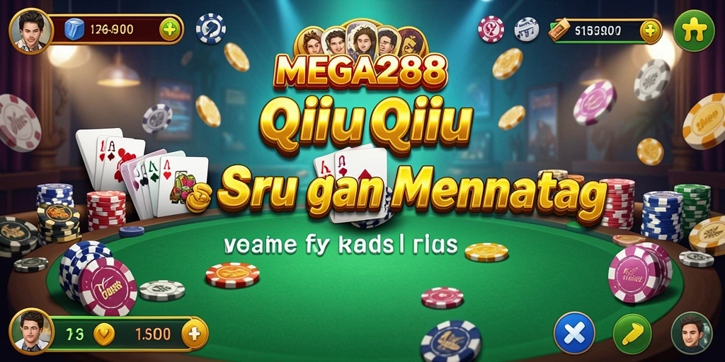 Gameplay seru dalam MEGA288 saat bermain QiuQiu.