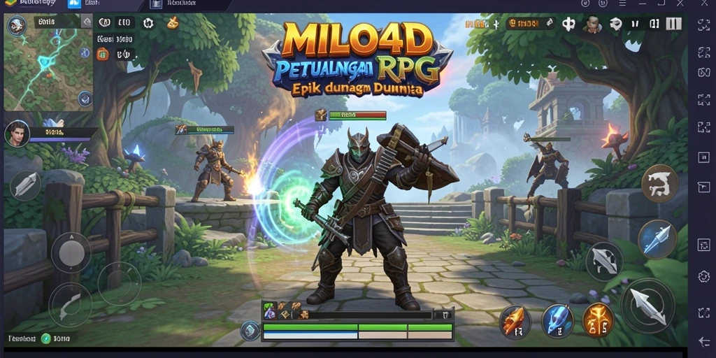 Screenshot utama MILO4D menampilkan intensitas pertempuran RPG.
