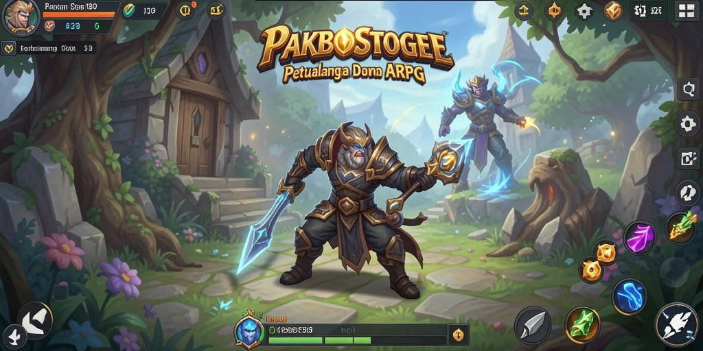 Tampilan permainan ARPG yang mendebarkan dalam PAKBOSTOGEL.