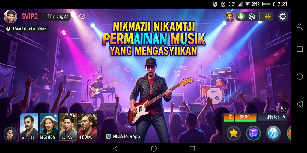 Tampilan gameplay SVIP2 dengan berbagai pilihan lagu menarik.