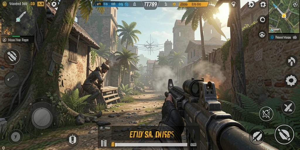 Screenshot TT789 menampilkan aksi gameplay FPS yang mendebarkan.