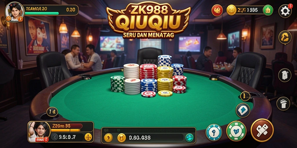 Tampilan gameplay QiuQiu yang seru dan kompetitif.